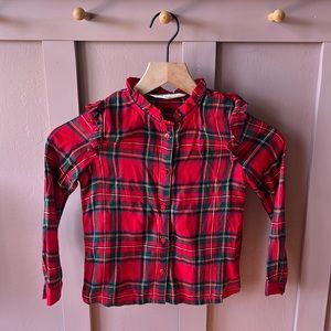 H&M plaid Christmas blouse